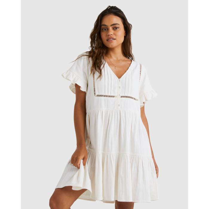 【★百貨店SALE★6/11真夜中2時迄】散らし広告ボン Billabong 【 Womens Camden Mini Dress Womens Salt Crystal 】 レディース 御召しもの レディース
