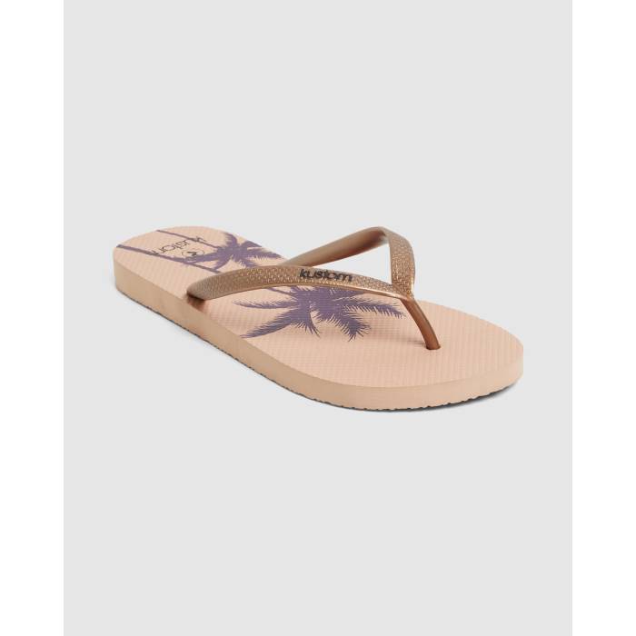 Kustom 【 Womens Classic Palms Thongs Womens Rose Gold 】 レディース クラシック レディース Rose ローズ ゴールド