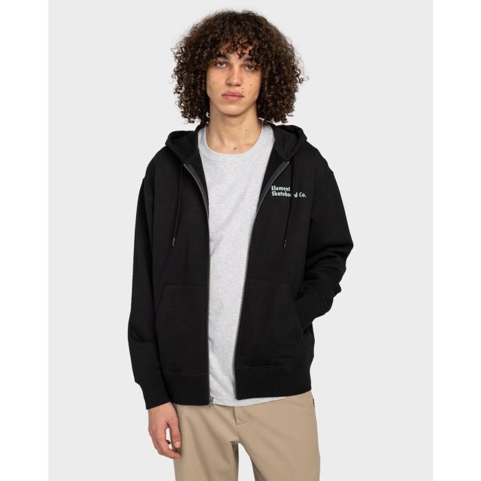 化学元素 Element 【 Mens Supplier Zip Up Hoodie Mens Flint Black 】 メンズ フーディー パーカー メンズ 黒いこと 黒いこと