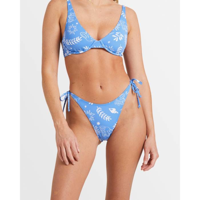 ロキシー Roxy 【 Womens Costa Del Sud High Tie Side Bikini Bottom Womens Granada Sky Costa Del Sud 】 レディース ハイ ネクタイ ズボン ボトムス レディース スカイ