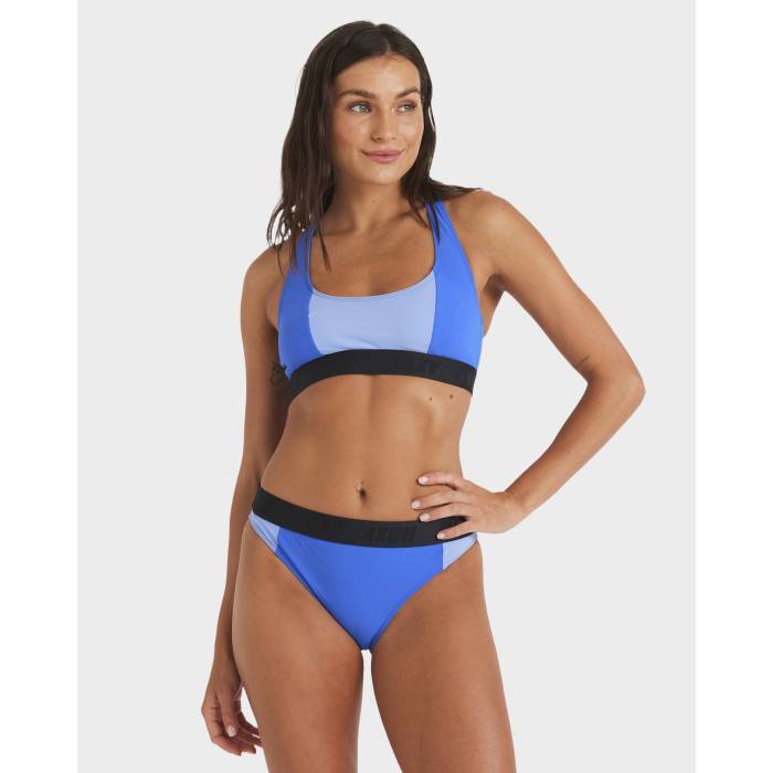 【★百貨店SALE★6/11真夜中2時迄】ロキシー Roxy 【 Womens Block Active Moderate Bikini Bottom Womens Dazzling Blue 】 レディース ズボン ボトムス レディース 青碧 青碧