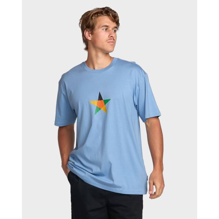 ビラボン Billabong 【 Mens Star T-Shirt Mens Sky Blue 】 メンズ Tシャツ メンズ スカイ 青色 ブルー