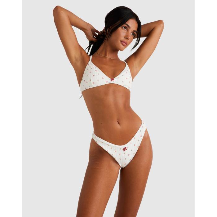 【★百貨店SALE★6/11真夜中2時迄】ルーカ Rvca 【 Womens Rose Bud Medium French Bikini Bottom Womens Whisper White 】 レディース Rose さくら色 ズボン ボトムス レディース 白いこと 白いこと