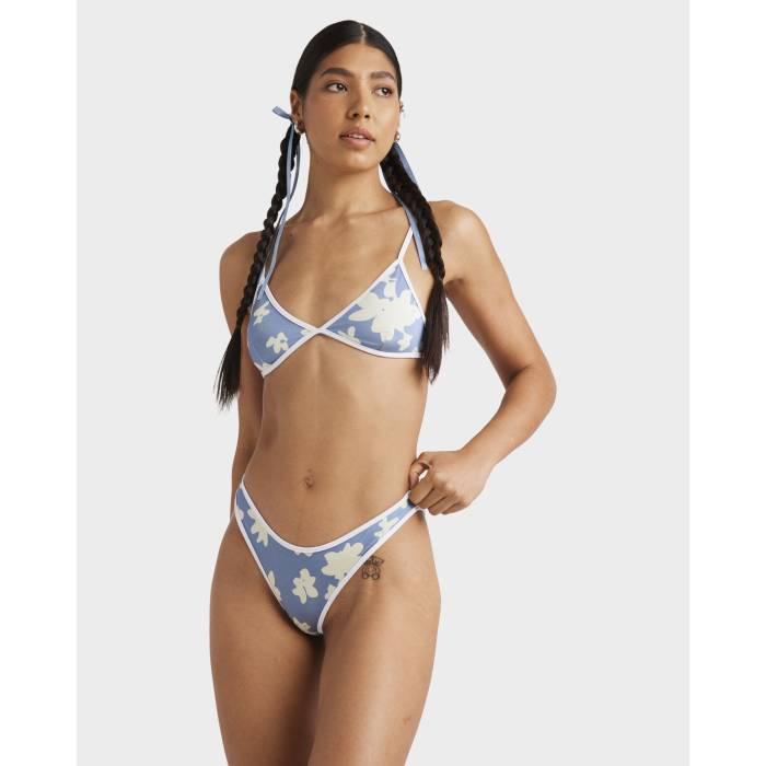 【★百貨店SALE★6/11真夜中2時迄】ルーカ Rvca 【 Womens Fleur Medium French Bikini Bottom Womens Coronet Blue 】 レディース ズボン ボトムス レディース 青碧 青碧