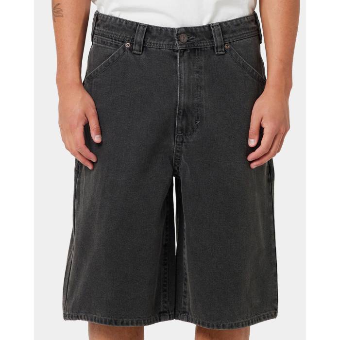 A Brand 【 Mens X Rip Curl A6 Big Board Bazza Denim Shorts Mens Washed Black 】 メンズ デニム ショーツ メンズ 黒色 ブラック