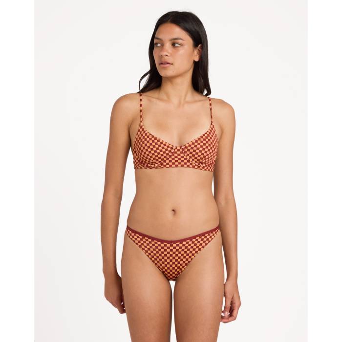【★百貨店SALE★6/11真夜中2時迄】ルーカ Rvca 【 Womens Rever Binded Bikini Bottom Womens Ochre 】 レディース ズボン ボトムス レディース
