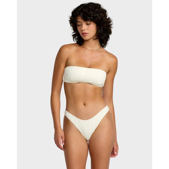 【★百貨店SALE★6/11真夜中2時迄】ルーカ Rvca 【 Womens Sweetness Medium Bikini Bottom Womens Vanilla Latte 】 レディース ズボン ボトムス レディース