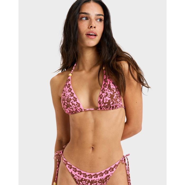 【★百貨店SALE★6/11真夜中2時迄】ロキシー Roxy 【 Womens Kerlina Tiki Tri Bikini Top Womens Tiramisu Kerlina Border 】 レディース レディース