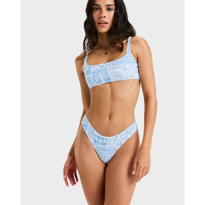 【★百貨店SALE★6/11十二時2時迄】ロキシー Roxy 【 Womens Wave Cheeky Bikini Bottom Womens Sky Blue Surfenirs 】 レディース Wave ウェーブ・ウェイブ ズボン ボトムス レディース 天の原 青み 青色