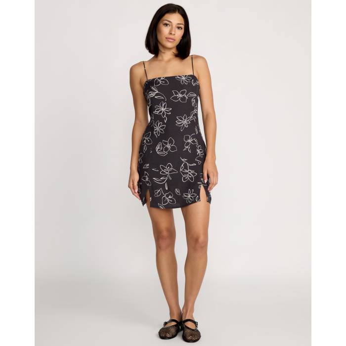 ボルコム Volcom 【 Womens Shore Shot Midi Dress Womens Vintage Black 】 レディース 御召しもの レディース vintage ビンテージ・ヴィンテージ 黒いこと 黒いこと