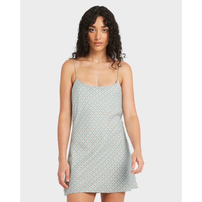 ルーカ Rvca 【 Womens Macarthur Mini Dress Womens Mist Blue 】 レディース 御召しもの レディース 青味 青み