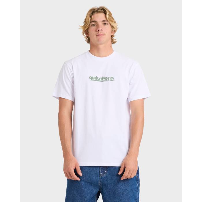 クイックシルバー Quiksilver 【 Mens Quik Throwback T-Shirt Mens White 】 メンズ Tシャツ メンズ 白色 ホワイト
