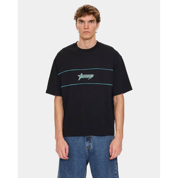 Thrills 【 Mens Heavy Static Piping T-Shirt Mens Black 】 メンズ Tシャツ メンズ 黒色 ブラック