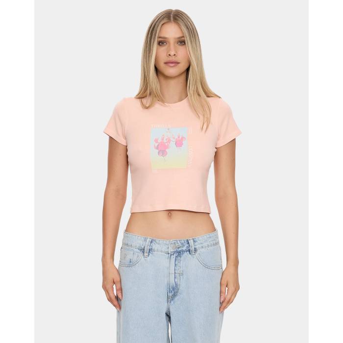 Thrills 【 Womens Nature Of Illusion Mini T-Shirt Womens Rose Smoke 】 レディース Tシャツ レディース Rose ローズ
