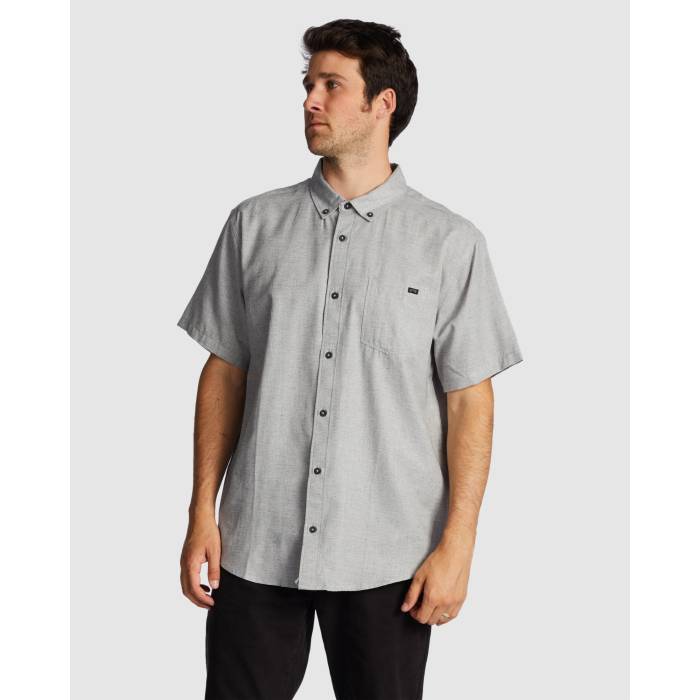 ビラボン Billabong 【 Mens All Day Short Sleeve Shirt Mens Light Grey 】 メンズ Sleeve スリーブ メンズ 灰色 グレー