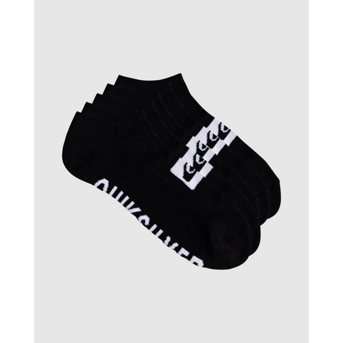 【★百貨店SALE★6/11十二時2時迄】クイックしろがね色 Quiksilver 【 Mens 5 Pack Ankle Socks Mens Black 】 メンズ 靴下・ソックス メンズ 黒いこと 黒いこと
