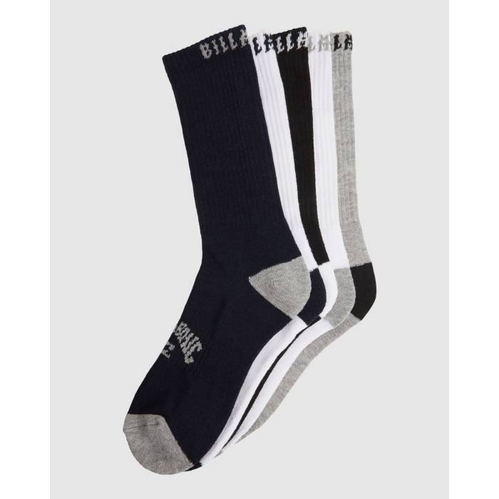 【★百貨店SALE★6/11十二時2時迄】散らし広告ボン Billabong 【 Mens Sports 5 Pack Crew Socks Mens Multi 】 メンズ 労働者の一団 靴下・ソックス メンズ