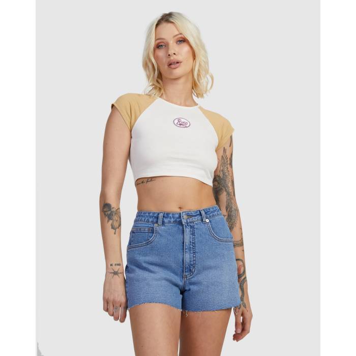 ルーカ Rvca 【 Womens Pacific Denim Shorts Womens Washed Blue 】 レディース パシフィック デニム ショーツ レディース 青色 ブルー