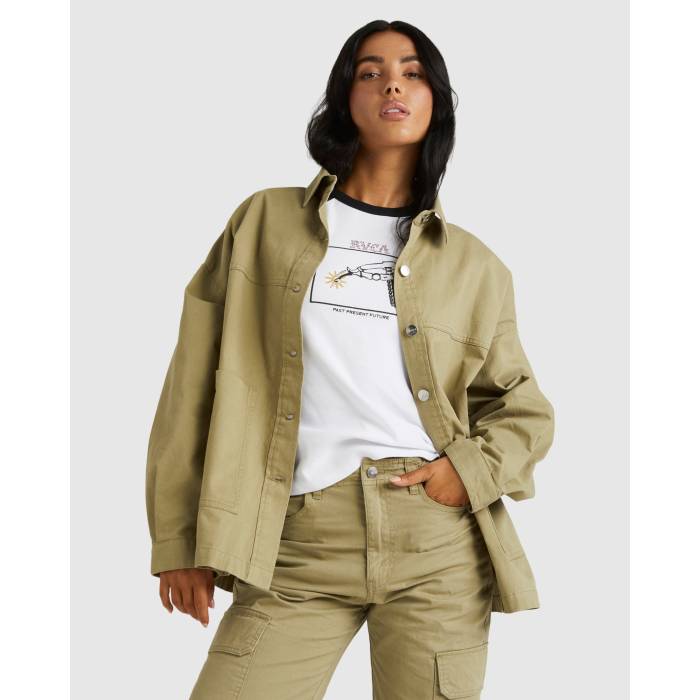 ルーカ Rvca 【 Womens Rangers Casual Jacket Womens Herb 】 レディース レンジャース 心地好い Jacket 上衣 レディース レディースファッション-コート・ジャケット