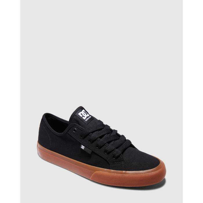 ディーシー シューズ Dc Shoes 【 Mens Manual Skate Shoes Mens Black/Gum 】 メンズ Skate 滑る シューズ 運動すること靴 メンズ 黒いこと 黒いこと