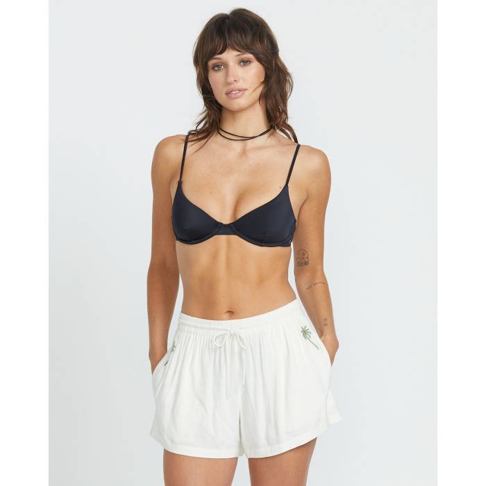 ボルコム Volcom 【 Womens Sunny Daze Elastic Waist Shorts Womens Bone 】 レディース ショーツ レディース