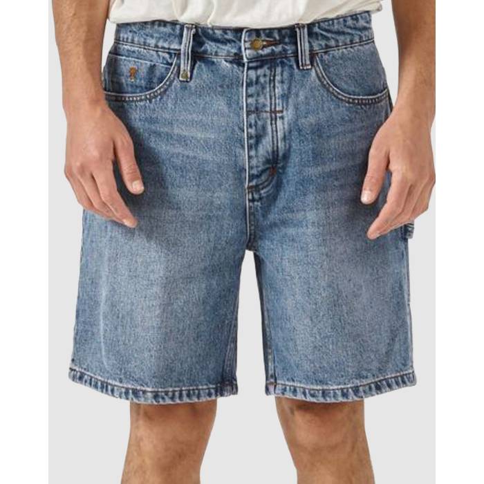 【★百貨店SALE★6/11十二時2時迄】Thrills 【 Mens Slacker Denim Shorts Mens Weathered Blue 】 メンズ ジーンズ さる股引き メンズ 青み 青色