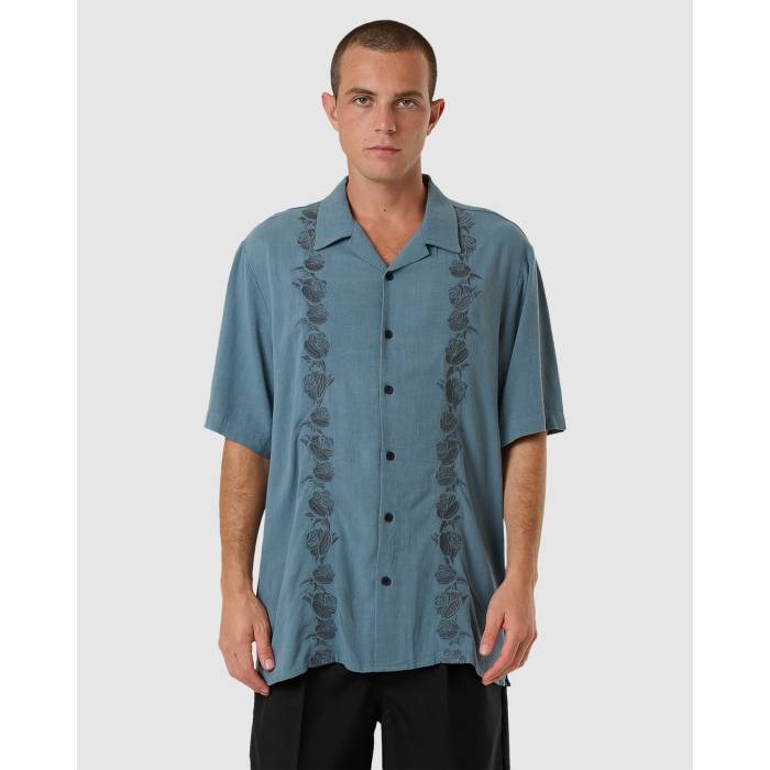 Thrills 【 Mens All Relatable Bowling Shirt Mens Stormy Sea 】 メンズ メンズ