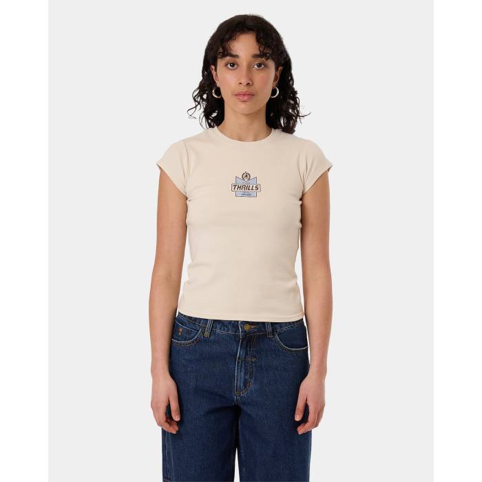 Thrills 【 Womens Especially For You Club T-Shirt Womens Heritage White 】 レディース クラブ Tシャツ レディース 白色 ホワイト
