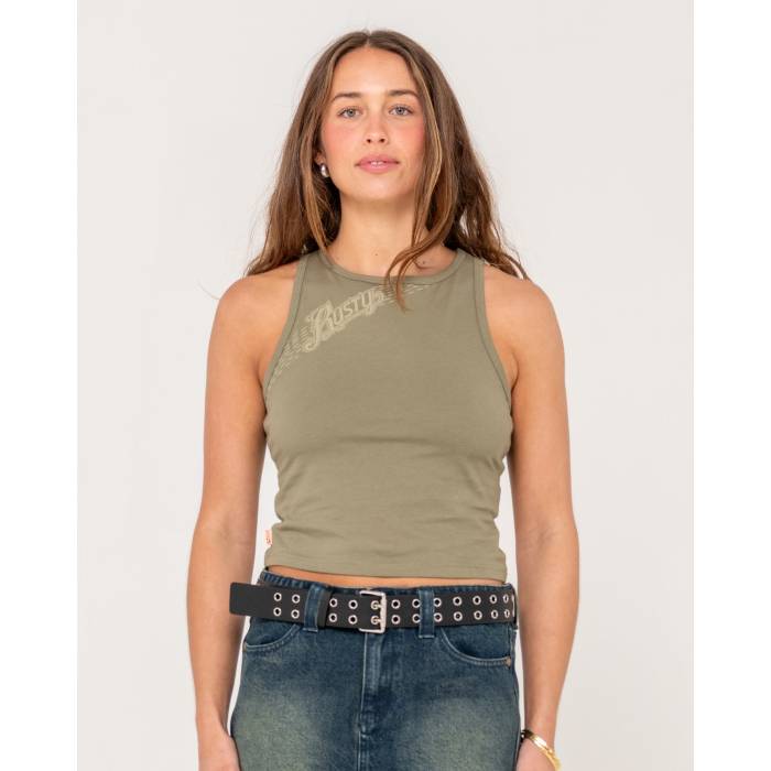 ラスティ Rusty 【 Womens Dirt Bag Racer Tank Top Womens Light Khaki 】 レディース バッグ タンクトップ レディース カーキ 13,542円