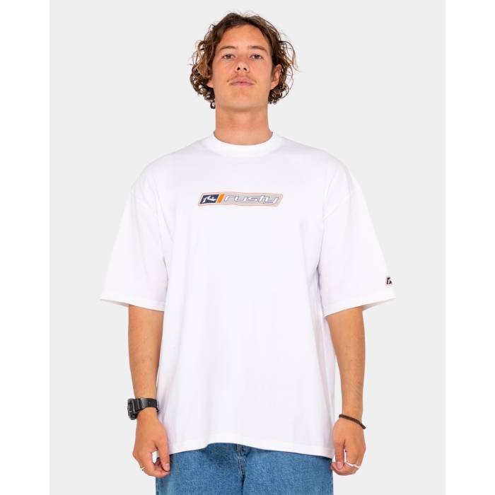 ラスティ Rusty 【 Mens Shifter Short Sleeve T-Shirt Mens White 】 メンズ Sleeve スリーブ Tシャツ メンズ 白色 ホワイト｜スニケス