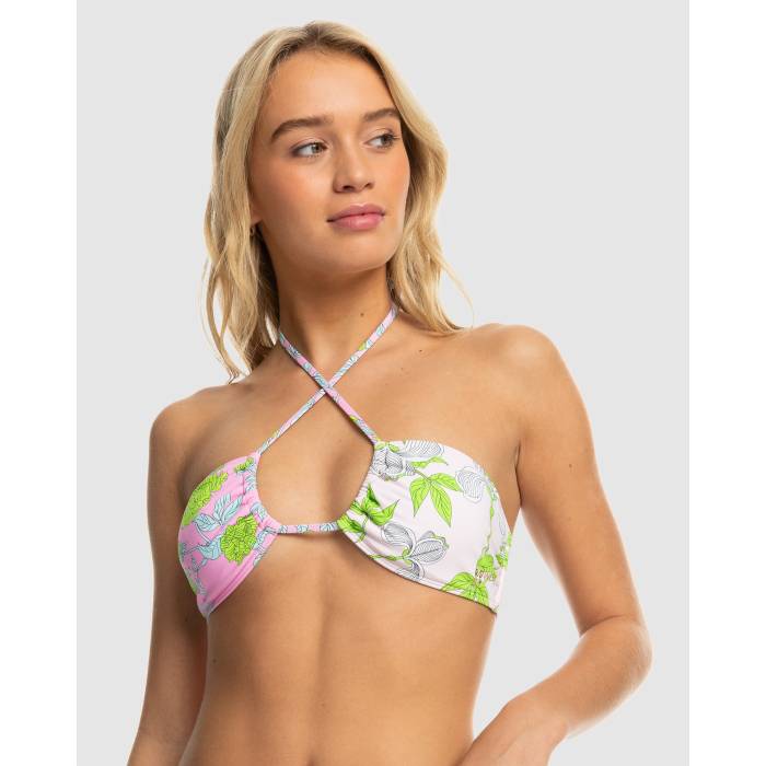 【★百貨店SALE★6/11十二時2時迄】ロキシー Roxy 【 Womens Rowley X  Fashion Tri Bikini Top Womens Tanager Pale Pink Floral 】 レディース レディース pink サクラ色