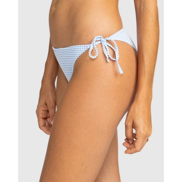 【★百貨店SALE★6/11真夜中2時迄】ロキシー Roxy 【 Womens Gingham Tie Side Cheeky Bikini Bottom Womens Bel Air Blue Minivich 】 レディース タイ ズボン ボトムス レディース 青碧 青碧