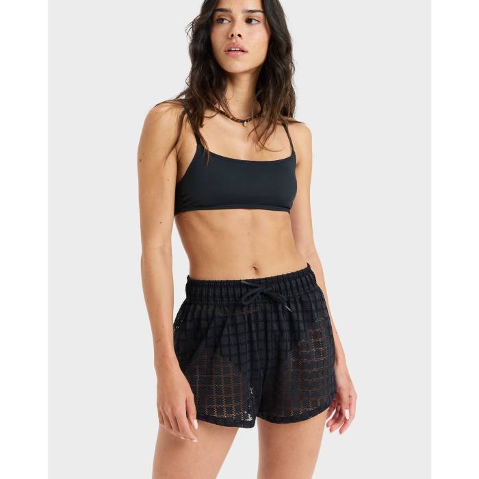 【★百貨店SALE★6/11真夜中2時迄】ロキシー Roxy 【 Womens Sunset Riders Beach Shorts Womens Anthracite 】 レディース さる股引き レディース