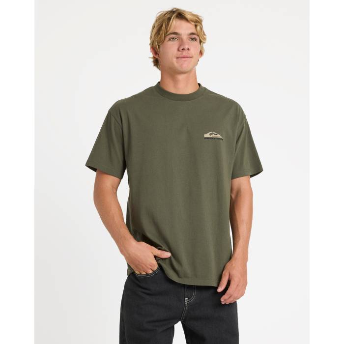 クイックシルバー Quiksilver 【 Mens Quik Core T-Shirt Mens Thyme 】 メンズ コア Tシャツ メンズ