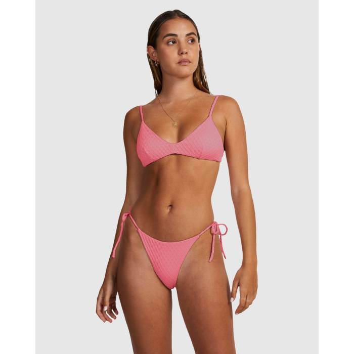 ルーカ Rvca 【 Womens Lacey Medium Tie Side Bikini Bottom Womens Pink 】 レディース ネクタイ ズボン ボトムス レディース pink ピンク