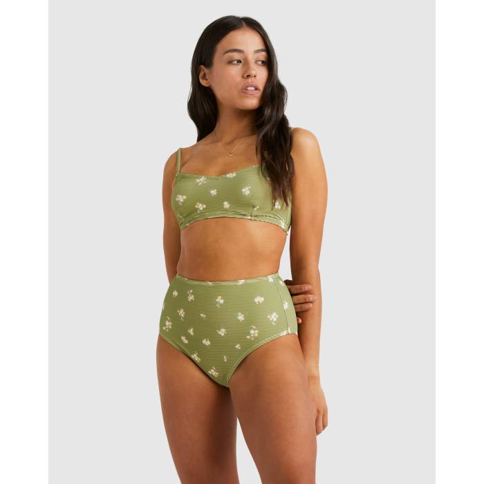 【★百貨店SALE★6/11真夜中2時迄】散らし広告ボン Billabong 【 Womens Free Fallin Hi Retro Bikini Bottom Womens Green Eyes 】 レディース 無償性 レトロ ズボン ボトムス レディース green 緑・緑であること
