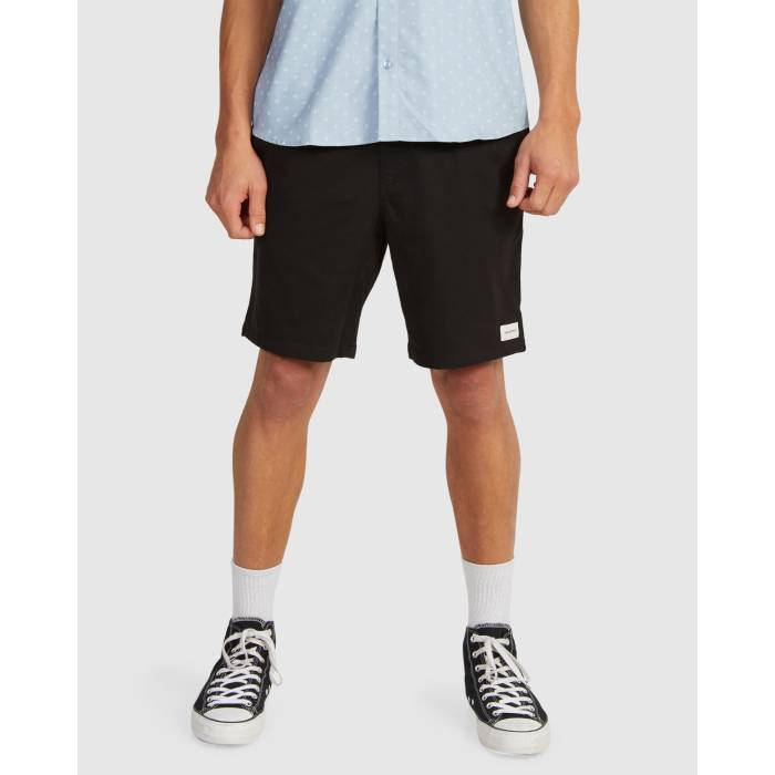 【★百貨店SALE★6/11真夜中2時迄】Von Zipper 【 Mens Twill Dogs Walkshorts Mens Black 】 メンズ メンズ 黒いこと 黒いこと