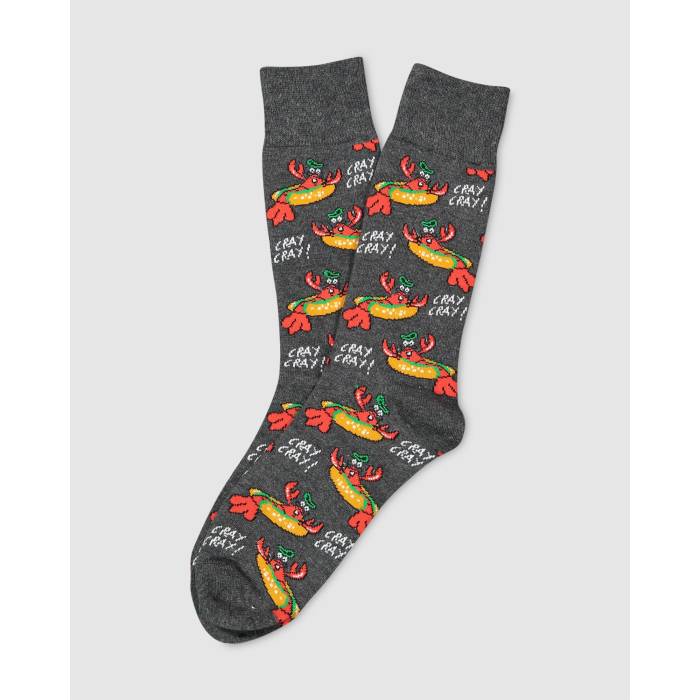 Kustom 【 Mens Cray Cray Black Crew Socks Mens Black Marle 】 メンズ 黒色 ブラック クルー ソックス・靴下 メンズ 黒色 ブラック