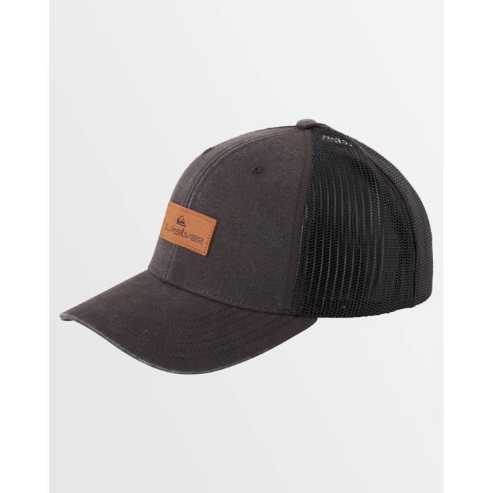 クイックシルバー Quiksilver 【 Mens Down The Hatch Trucker Cap Mens Black 】 メンズ ダウン トラッカー キャップ 帽子 メンズ 黒色 ブラック|スニケス