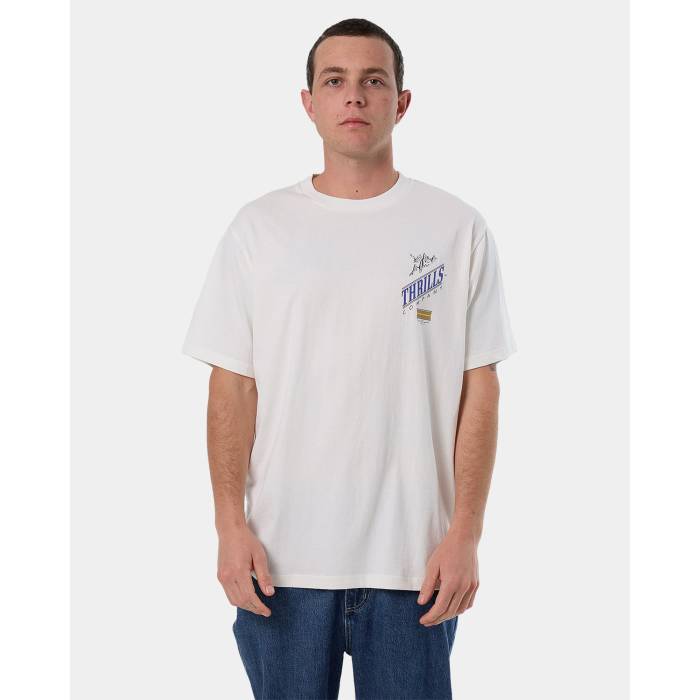 Thrills 【 Mens When It Hits Your Lips T-Shirt Mens Dirty White 】 メンズ Tシャツ メンズ 白色 ホワイト