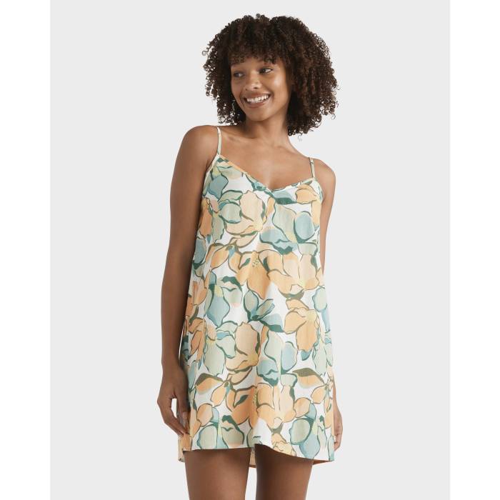 散らし広告ボン Billabong 【 Womens So Chill Mini Dress Womens White Print 】 レディース 御召しもの レディース 白いこと 白いこと
