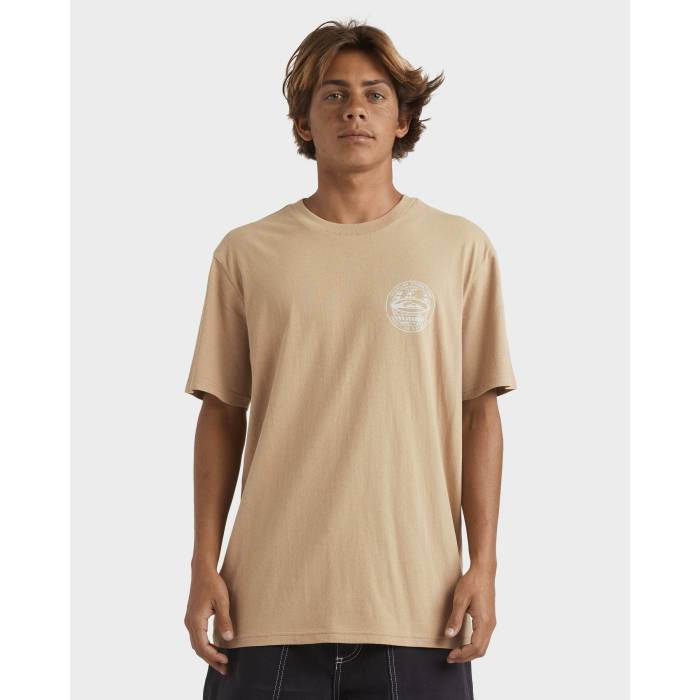 【★百貨店SALE★6/11十二時2時迄】クイックしろがね色 Quiksilver 【 Mens Quik Intl T-Shirt Mens Cornstalk 】 メンズ プルオーバー メンズ