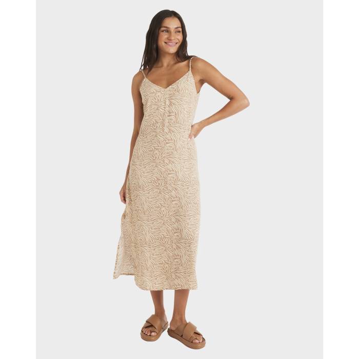 【★百貨店SALE★6/11真夜中2時迄】ロキシー Roxy 【 Womens Gone Wild Stay Sunny Midi Dress Womens Parchment 】 レディース wild ワイルド 御召しもの レディース