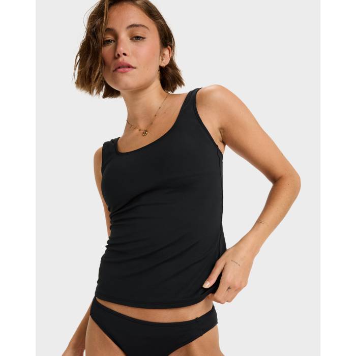 【★百貨店SALE★6/11真夜中2時迄】ロキシー Roxy 【 Womens Beach Classics Tankini Bikini Top Womens Anthracite 】 レディース レディース