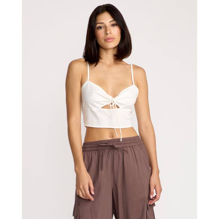 【★百貨店SALE★6/11真夜中2時迄】ボルコム Volcom 【 Womens Money Mama Cami Tank Top Womens Star White 】 レディース 貯蔵タンクとっ始め レディース 白いこと 白いこと