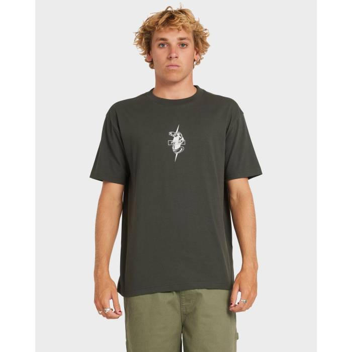 ルーカ Rvca 【 Mens Hawaii Squadron T-Shirt Mens Pirate Black 】 メンズ ハワイ Tシャツ メンズ 黒色 ブラック