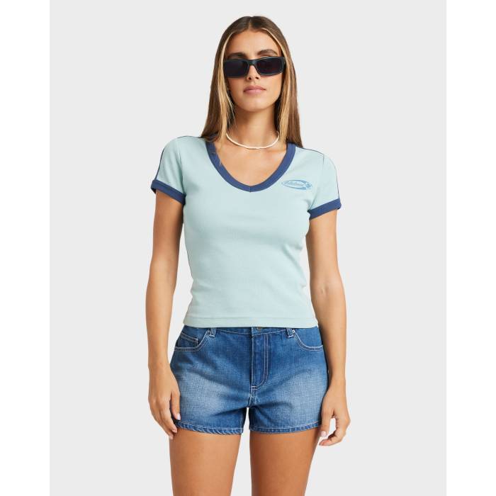 ビラボン Billabong 【 Womens Billa Crush T-Shirt Womens Sea Fog 】 レディース Tシャツ レディース