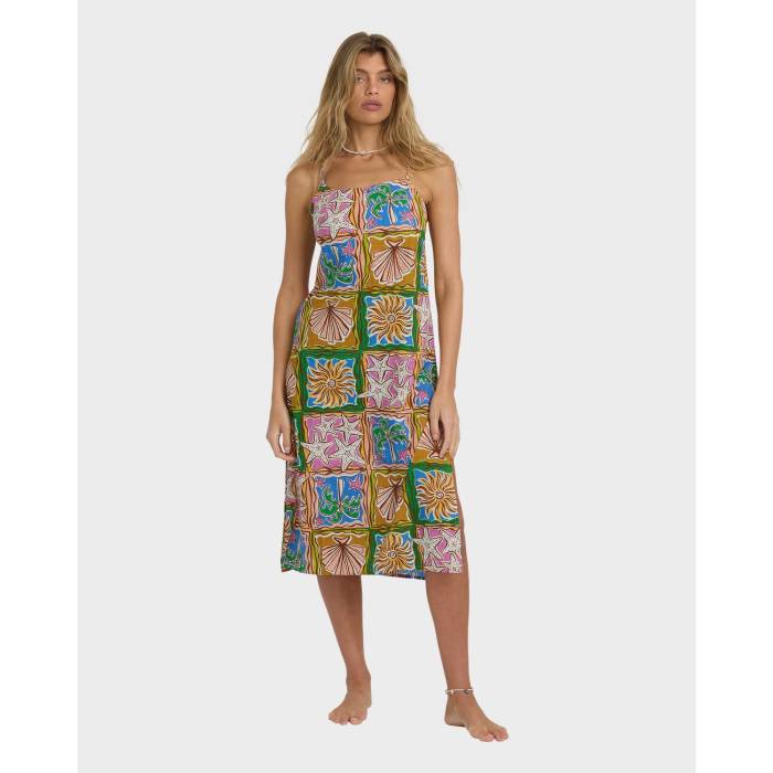 【★百貨店SALE★6/11十二時2時迄】散らし広告ボン Billabong 【 Womens Heat Dream Midi Dress Womens Multi 】 レディース 高熱 意気ごみ お召しもの レディース