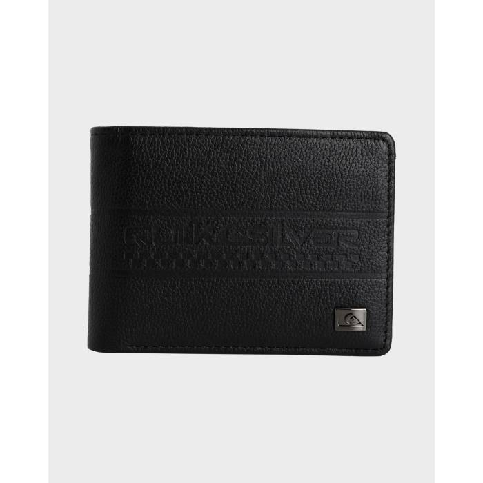クイックシルバー Quiksilver 【 Mens Gut Fiver Leather Wallet Mens Black 】 メンズ レザー Wallet ウォレット・財布 メンズ 黒色 ブラック