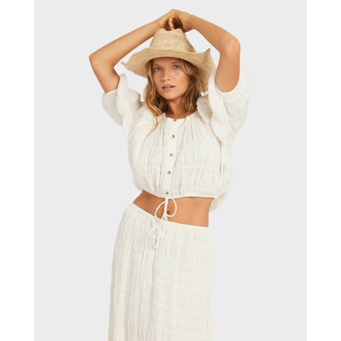 ロキシー Roxy 【 Womens Marina Blouse Womens Egret 】 レディース レディース
